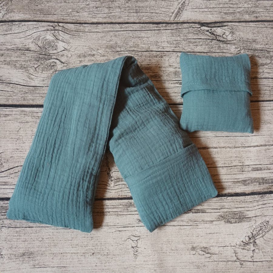 Kauratyynysetti-double-gauze-vihrea